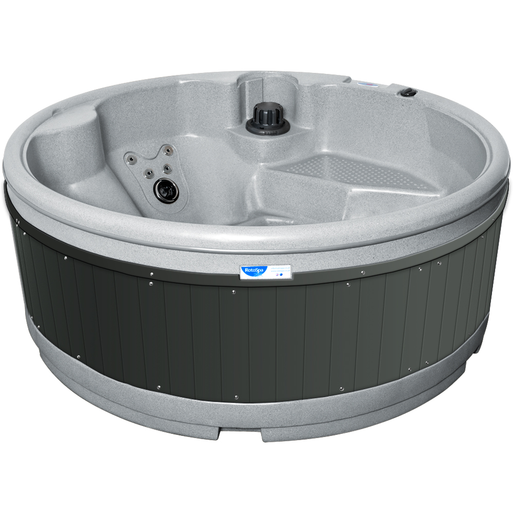 RotoSpa Orbis 4 to 5 Person Light Grey Panel Round Hot Tub Image 1