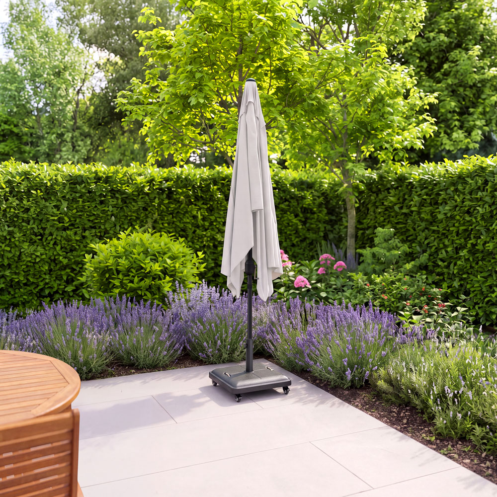 Charles Bentley Grey Rectangle Crank Parasol 3m Image 6