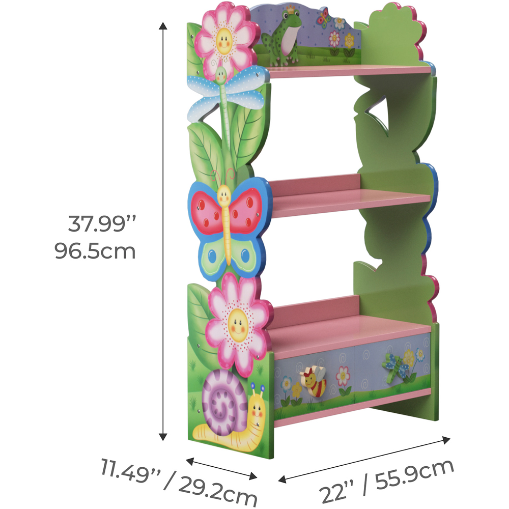 Teamson Kids Fantasy Fields 3 Tier Magic Garden Toy Bookshelf Image 8