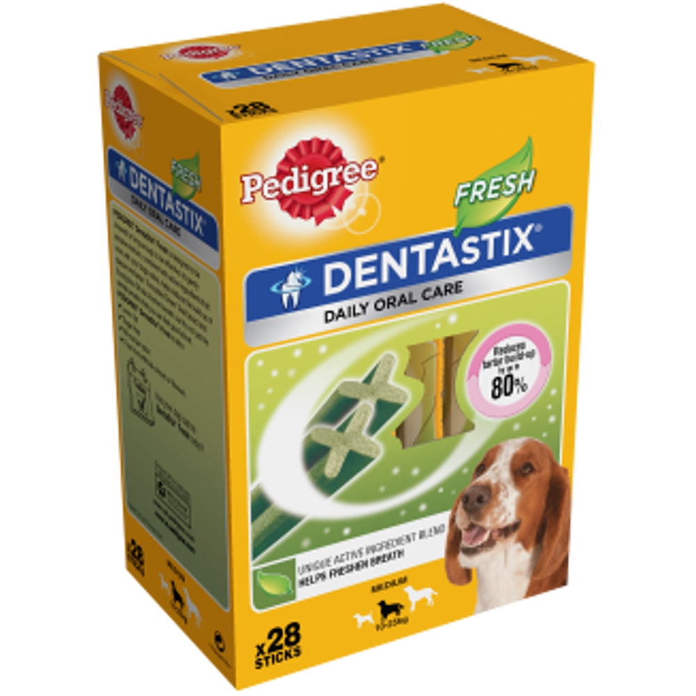 Pedigree Dentastix Daily Fresh Adult Dental Dog Chews Sticks 180g 28 Pack Image