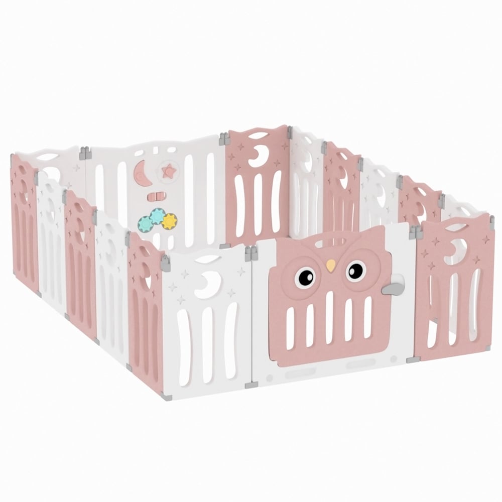 Living and Home 16 Panel Foldable Kids Playpen Image 1