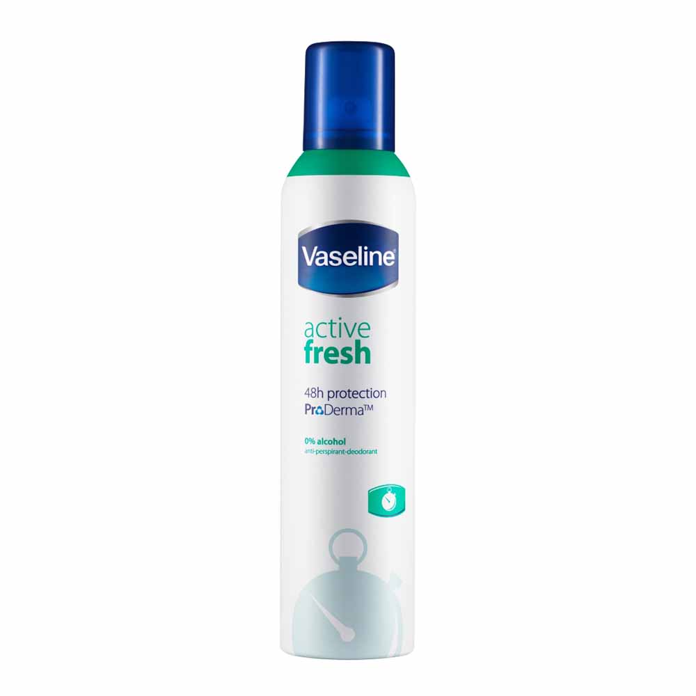 Vaseline Active Fresh AntiPerspirant Deodorant 250ml Wilko
