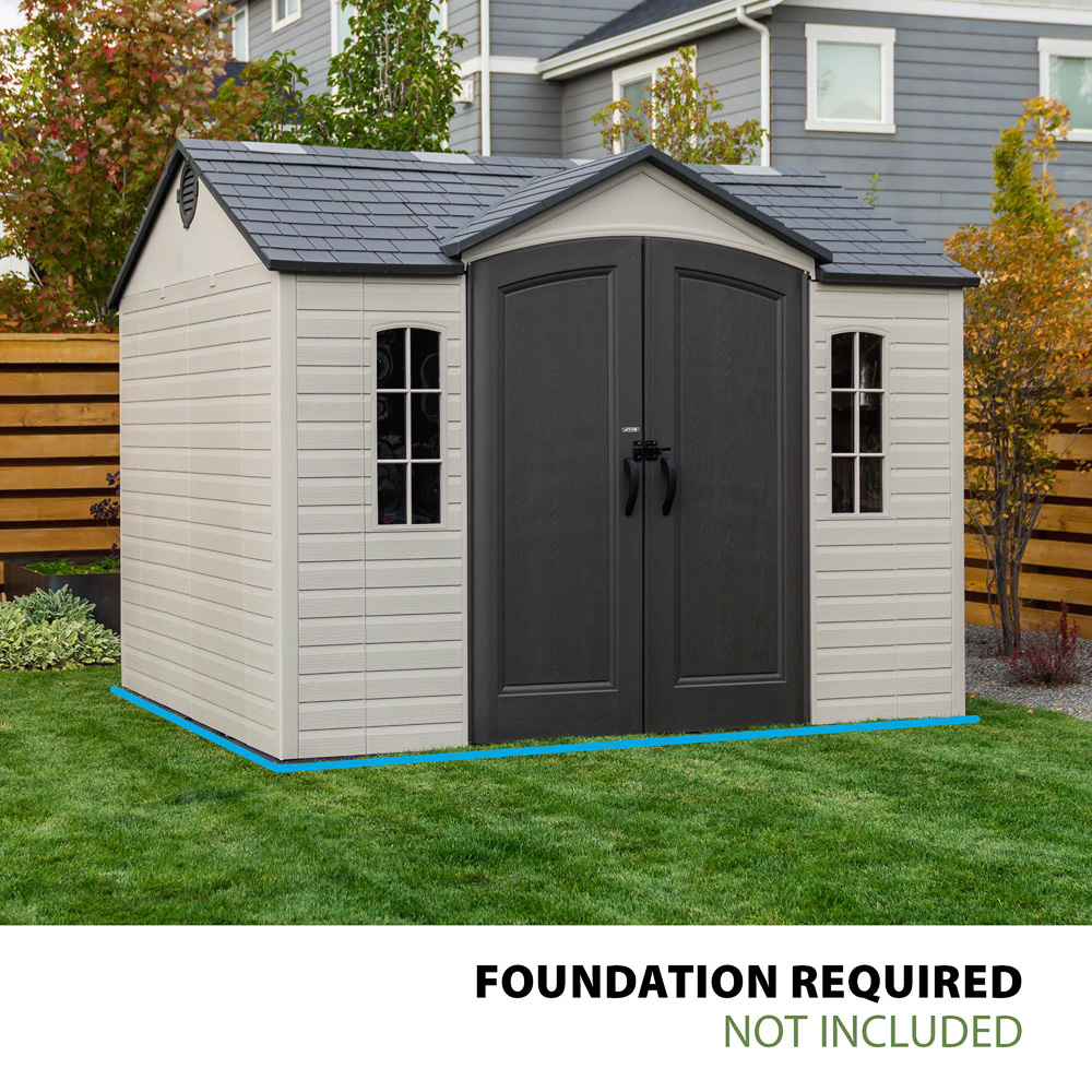 Lifetime Products 10 x 8ft Double Door Garden Storage Shed Image 8