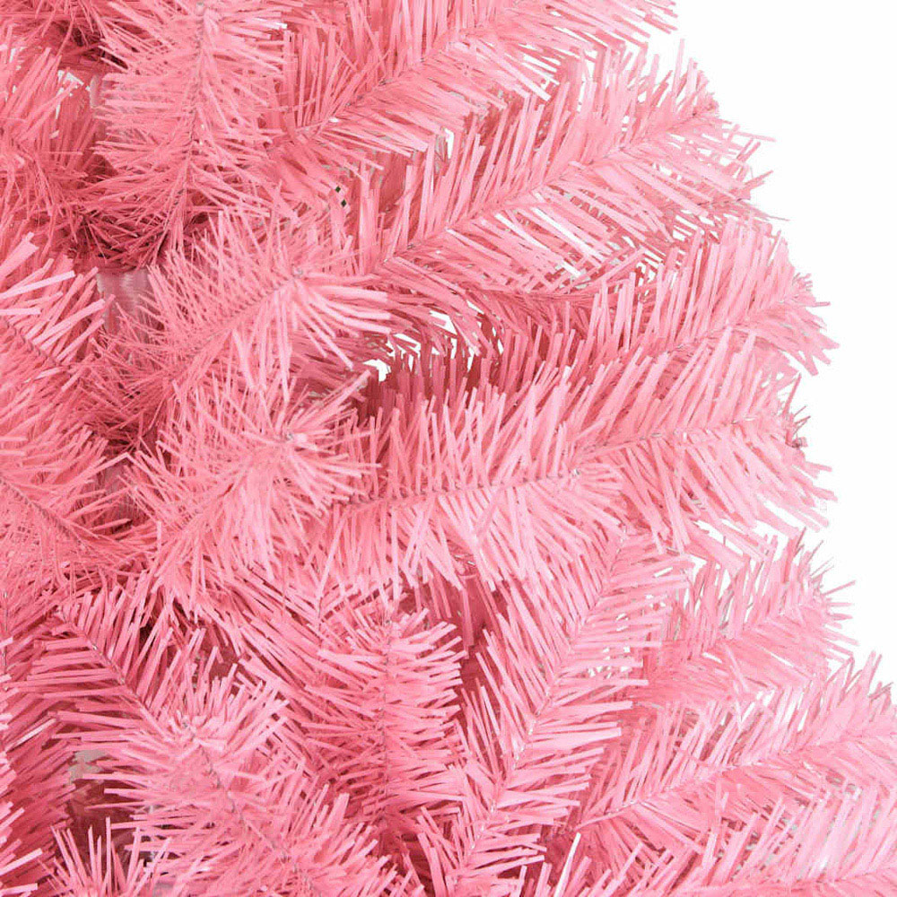 vidaXL Pre-Lit White Baubles Pink Artificial Christmas Tree 6ft Image 7
