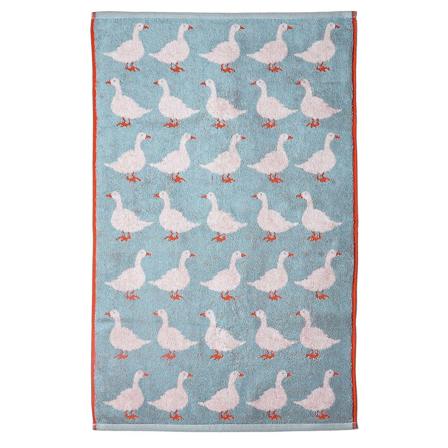 Goose Hand Towel - Blue Image 2