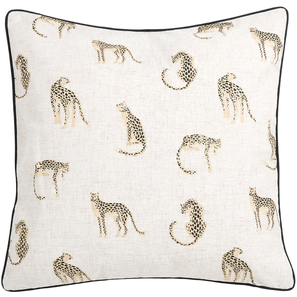 Divante Natural Metallic Cheetah Cushion 45 x 45cm Image