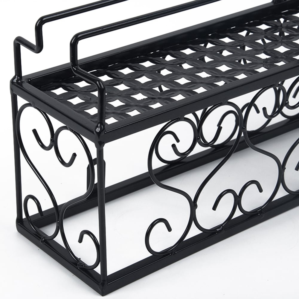 Living and Home Wall Mounted Wine Bottle and Glass Rack Image 6