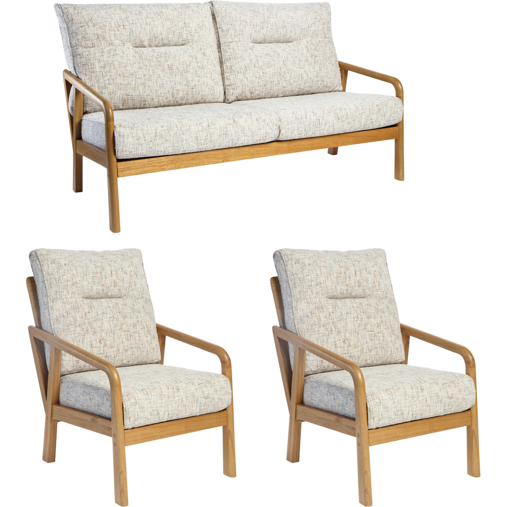 Desser Dubai 5 Seater Light Oak Natural Rattan Farrow Sofa Set Image 2