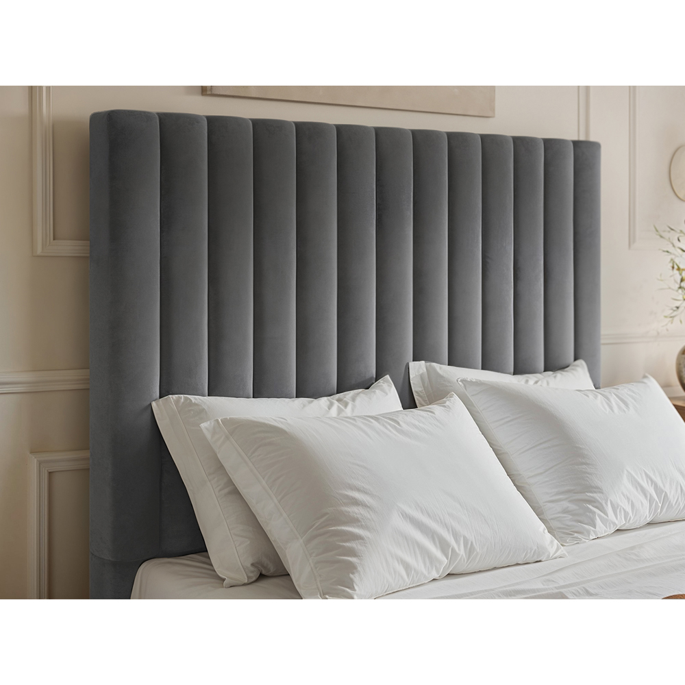 Flair Everley King Size Grey Fabric Ottoman Bed Image 4