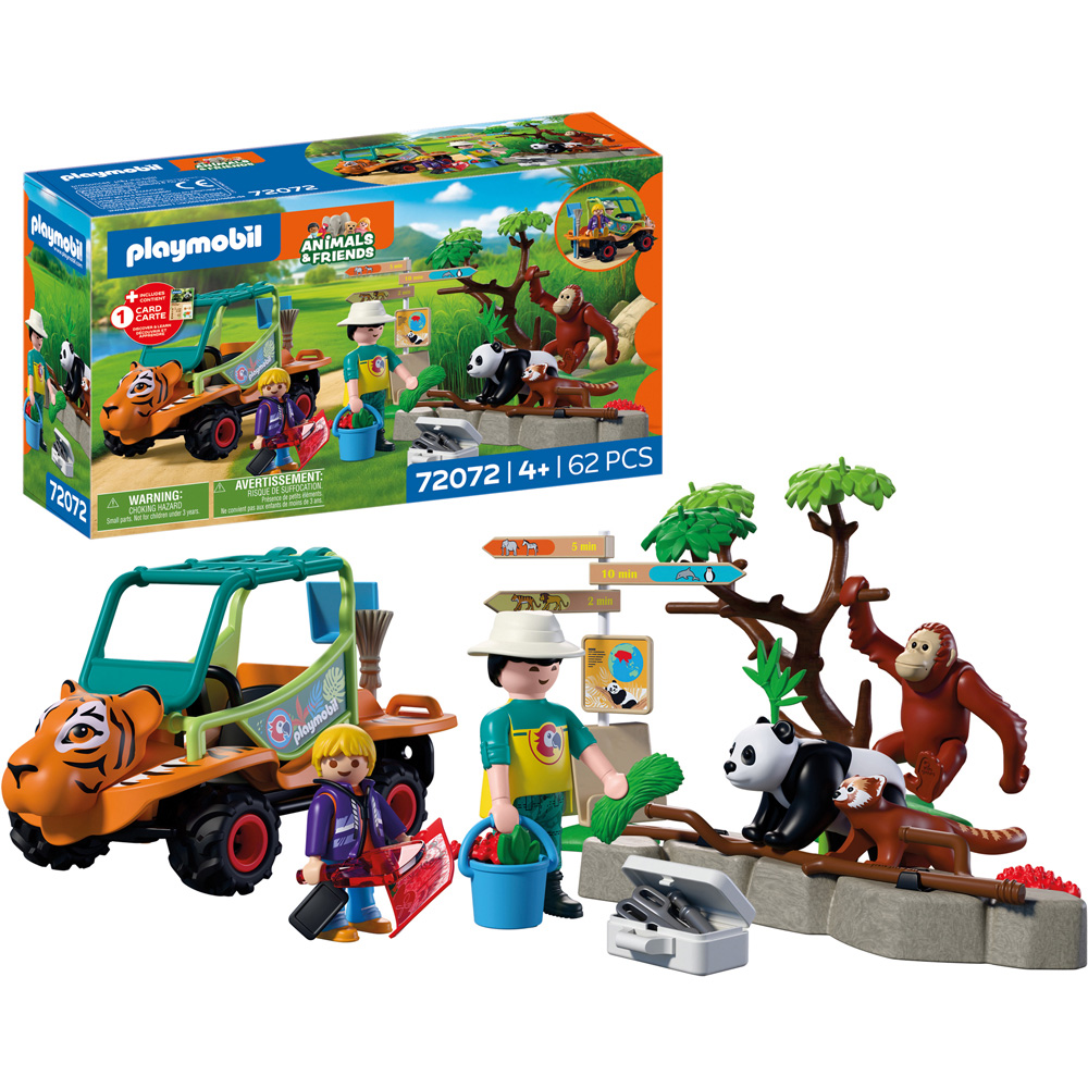 Playmobil Zoo Caretaker with Vehicle Playset Image 3