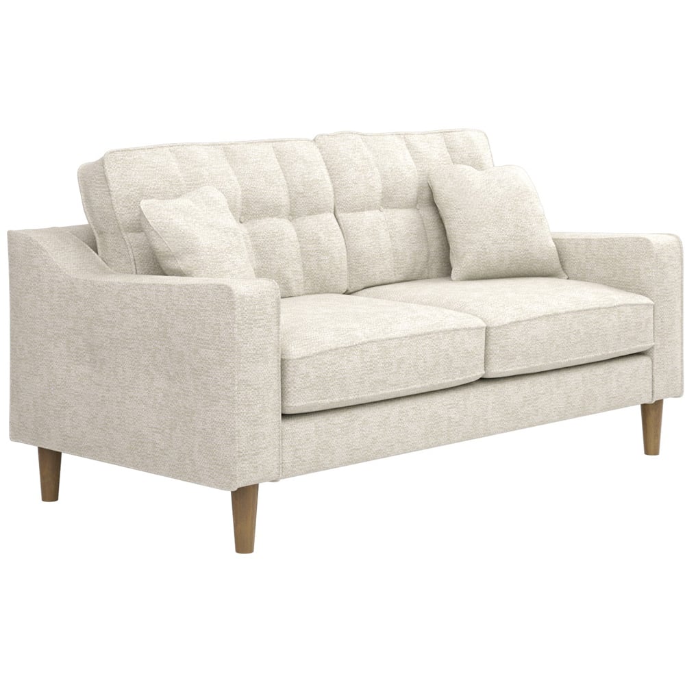 Solace+Co Jude 2 Seater Beige Mid Century Fabric Sofa Image 3