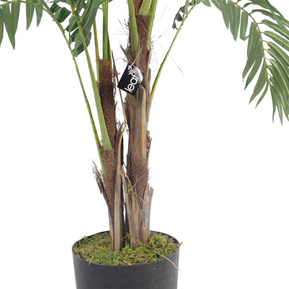 Leaf Luxury Artificial Palm Tree in Gold Planter 4ft Image 3