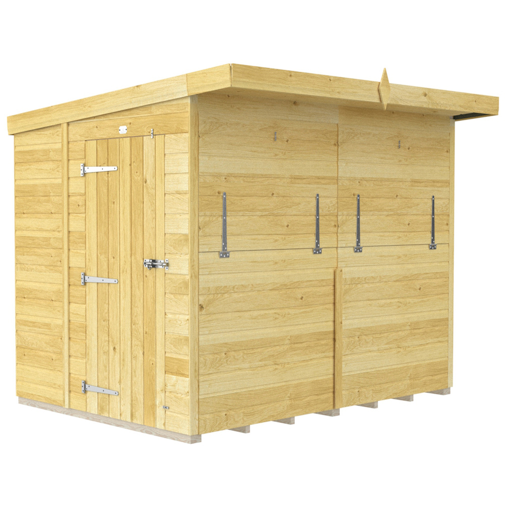 DIY Sheds 8 x 8ft Single Door Pressure Treated Tongue and Groove Timber Outdoor Bar Shed Image 3