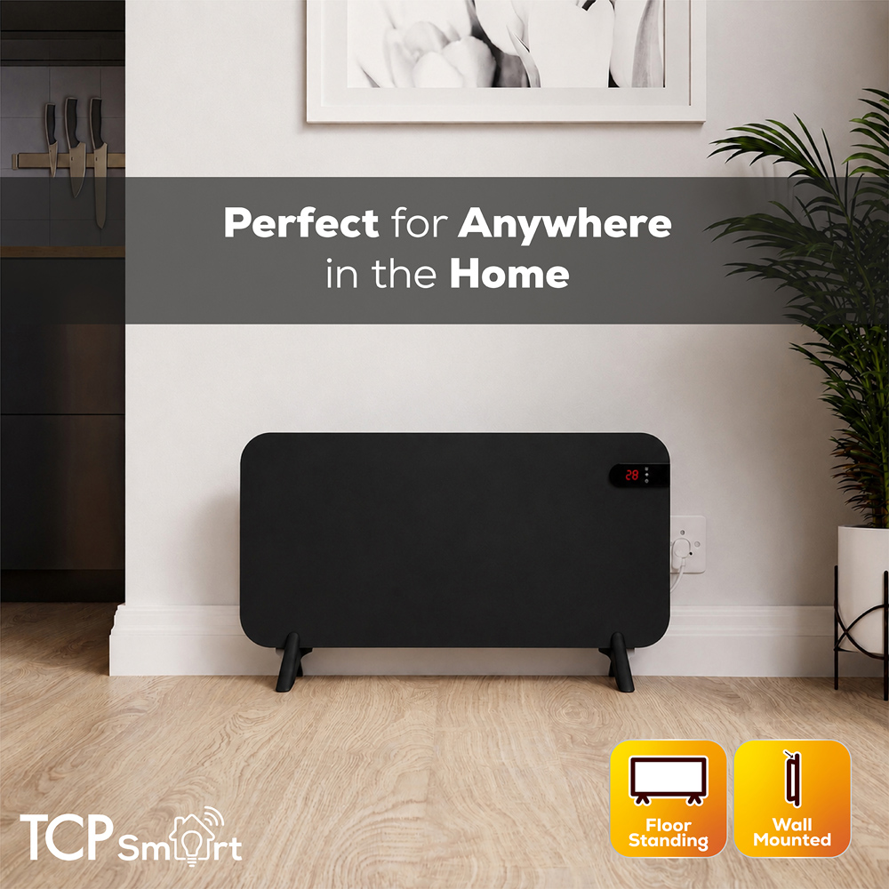 TCP Smart Black Infrared Panel Heater with Energy Monitoring 400W Image 5