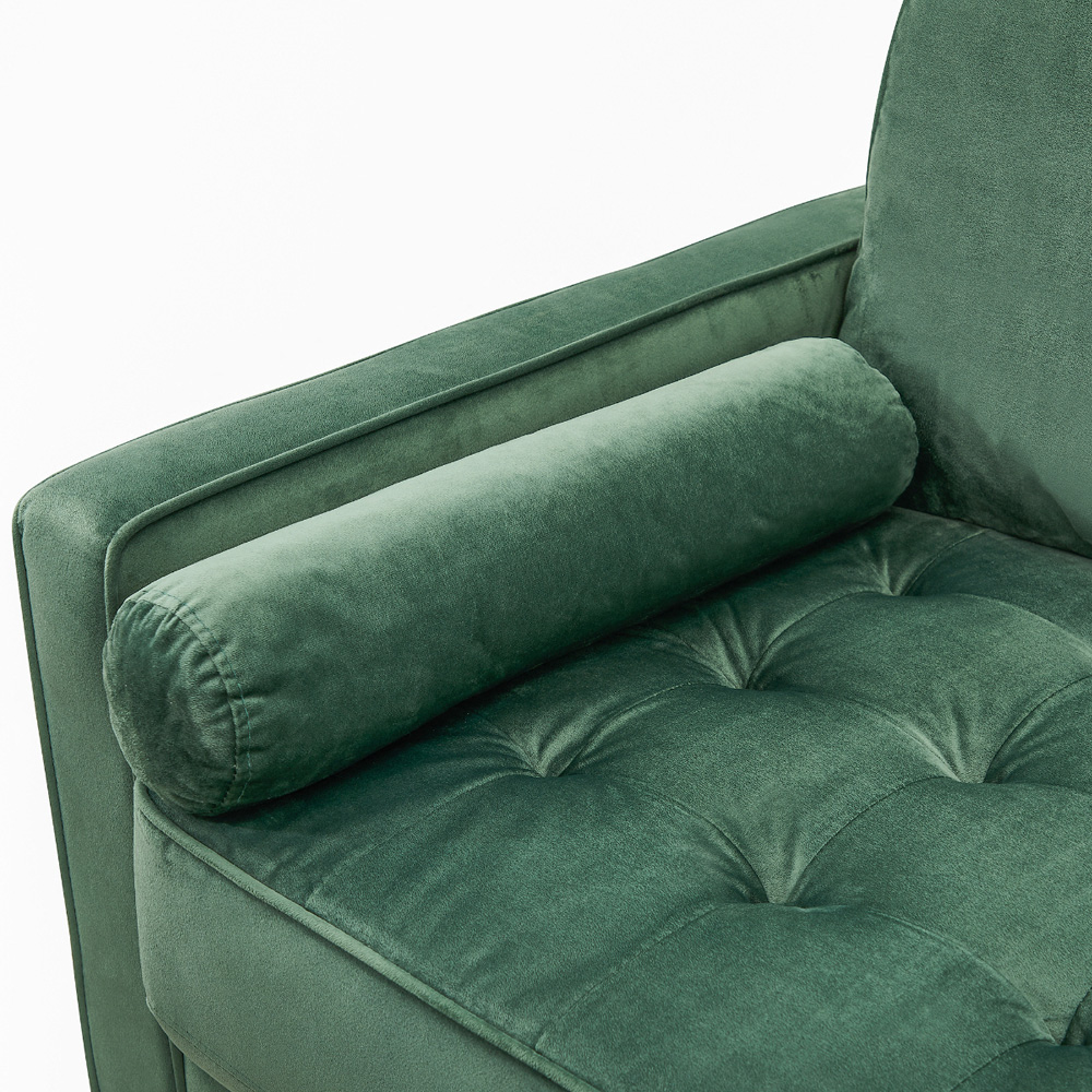 Home Detail Edward 2 Seater Green Velvet Sofa Image 7