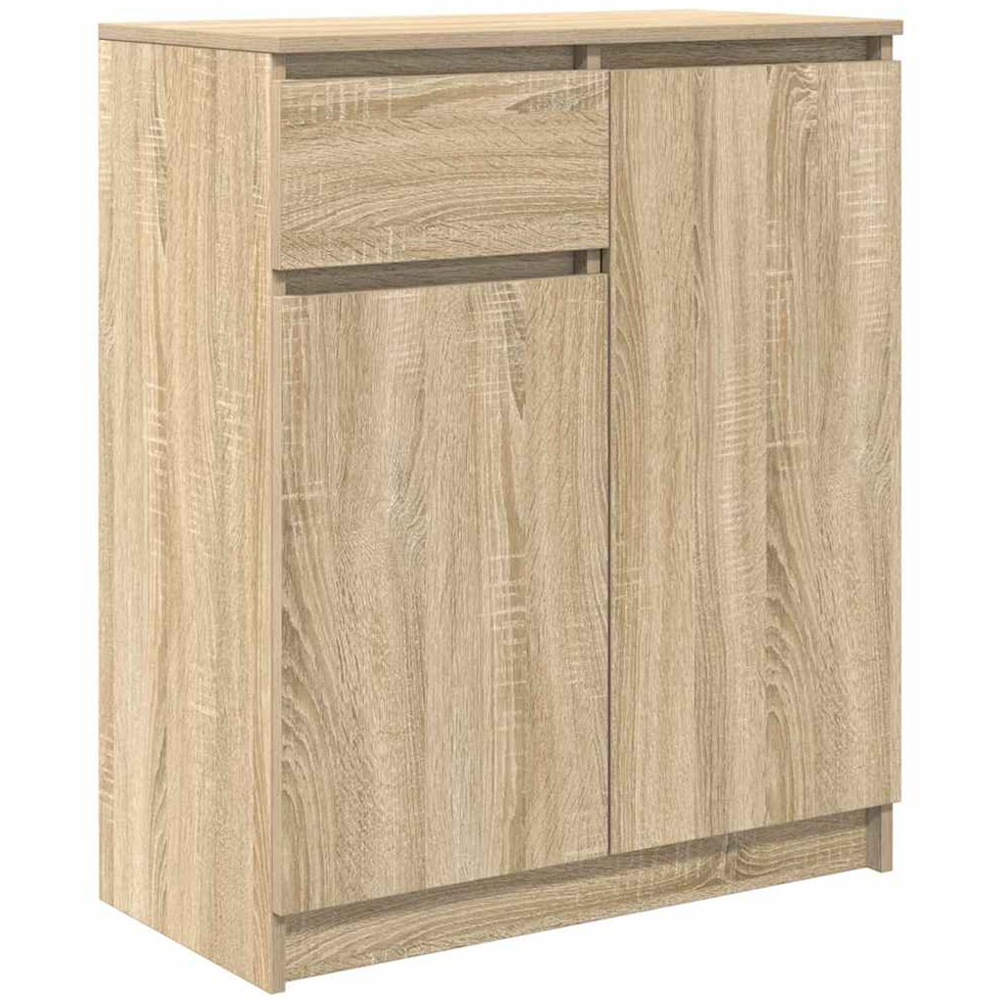 vidaXL 2 Door Single Drawer Sonoma Oak Sideboard Image 2