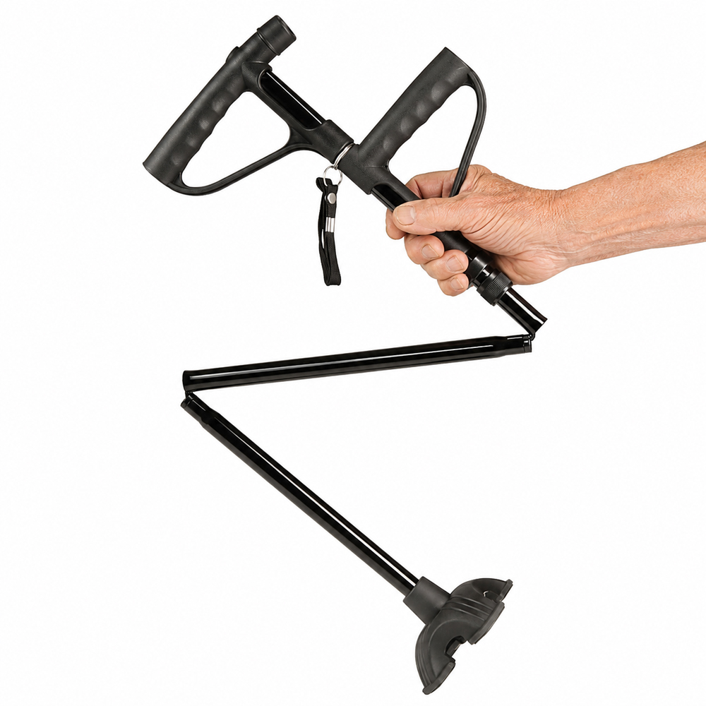 Avilo Get Up and Go Walking Stick Cane with LED Torch Image 3