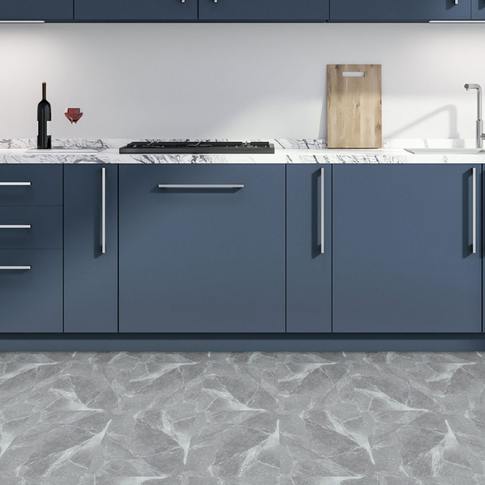 Arthouse ArtiFIX Grey Marble Effect Sticky Back Vinyl Floor Tile 10 Pack Image 4