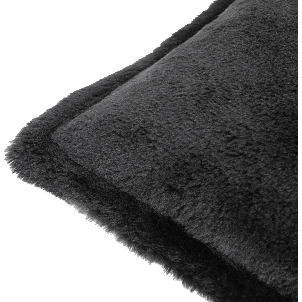 Furn Kallu Black Faux Fur Cushion 45 x 45cm Image 5
