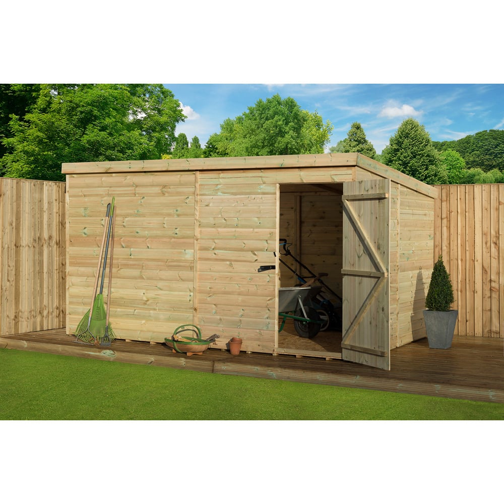 Empire Sheds 1000 8 x 7ft Tongue and Groove Pent Garden Shed Image 4