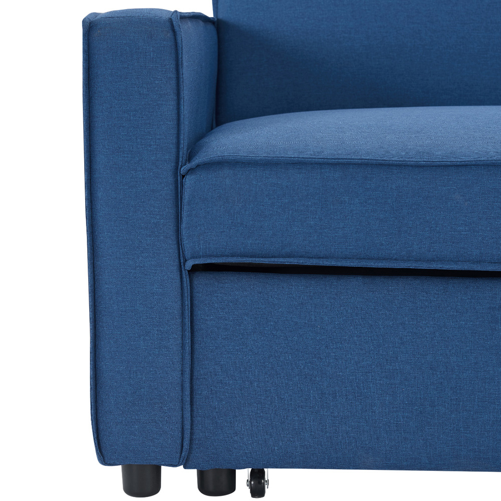 Home Detail Hugo Small Double Sleeper Blue Pull Out Sofa Bed Image 7