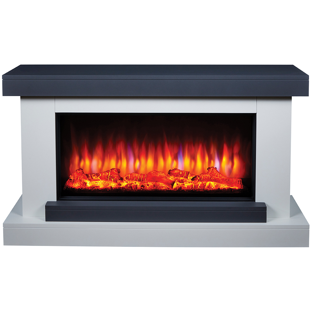 Suncrest Colorado White and Grey Textured Electric Suite Image 1