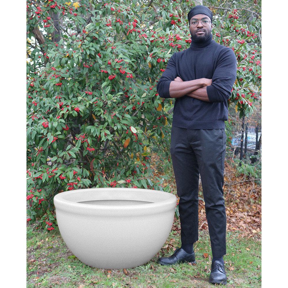 Trifibre Hampton Concrete Low Bowl Planter 46 x 88cm Image 5