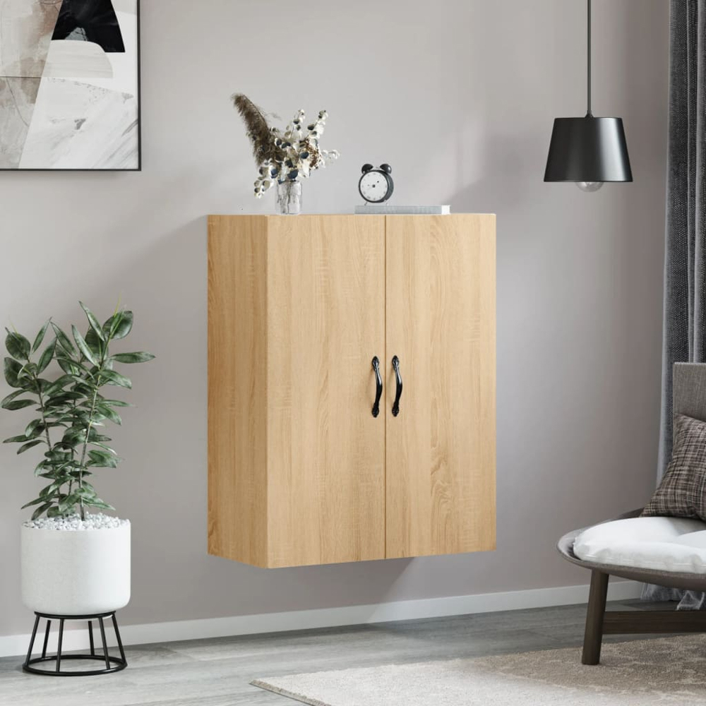 vidaXL 2 Door Brown Sonoma Oak Wall Mounted Cabinet Image 9