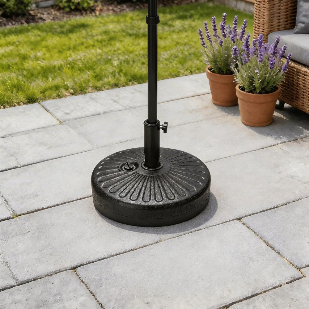 Home Source Basque Black Parasol Base Image 4