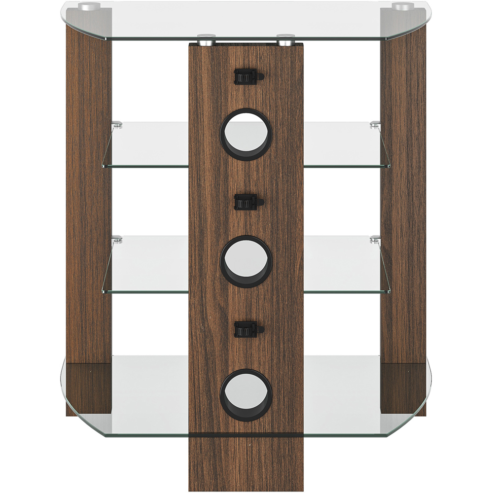 TTAP Walnut 4 Shelf HiFi Entertainment Rack Image 4