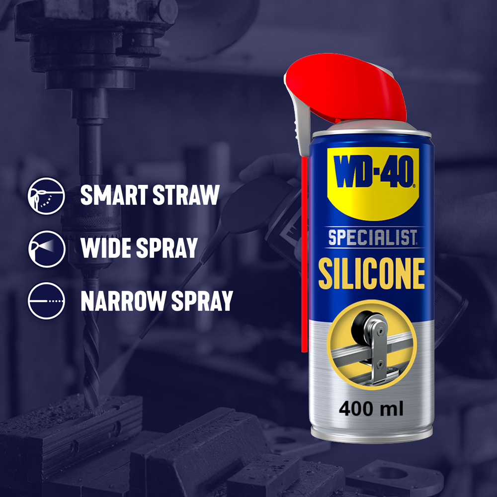 WD-40 Specialist All-Weather Protection Silicone Lubricant Spray 400ml 3 Pack Image 5