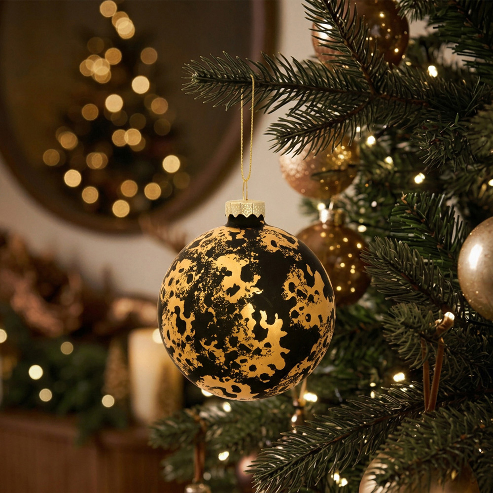 Brushed Gold and Black Bauble Image 2