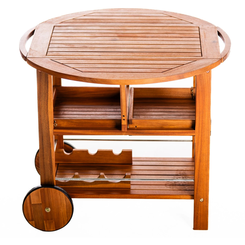 Thompson & Morgan Acacia Trolley Serving Table Image 4