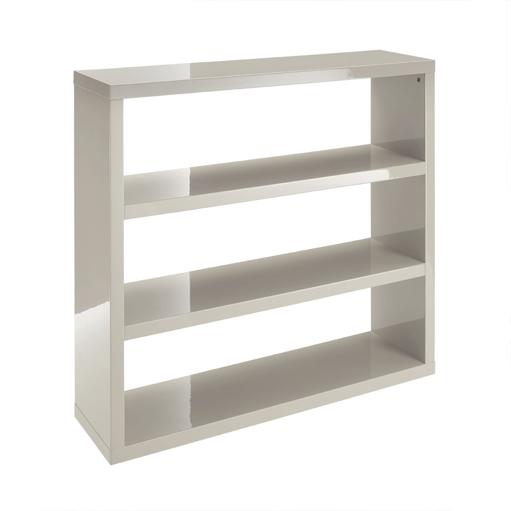 Puro High Gloss Stone Bookcase Wilko