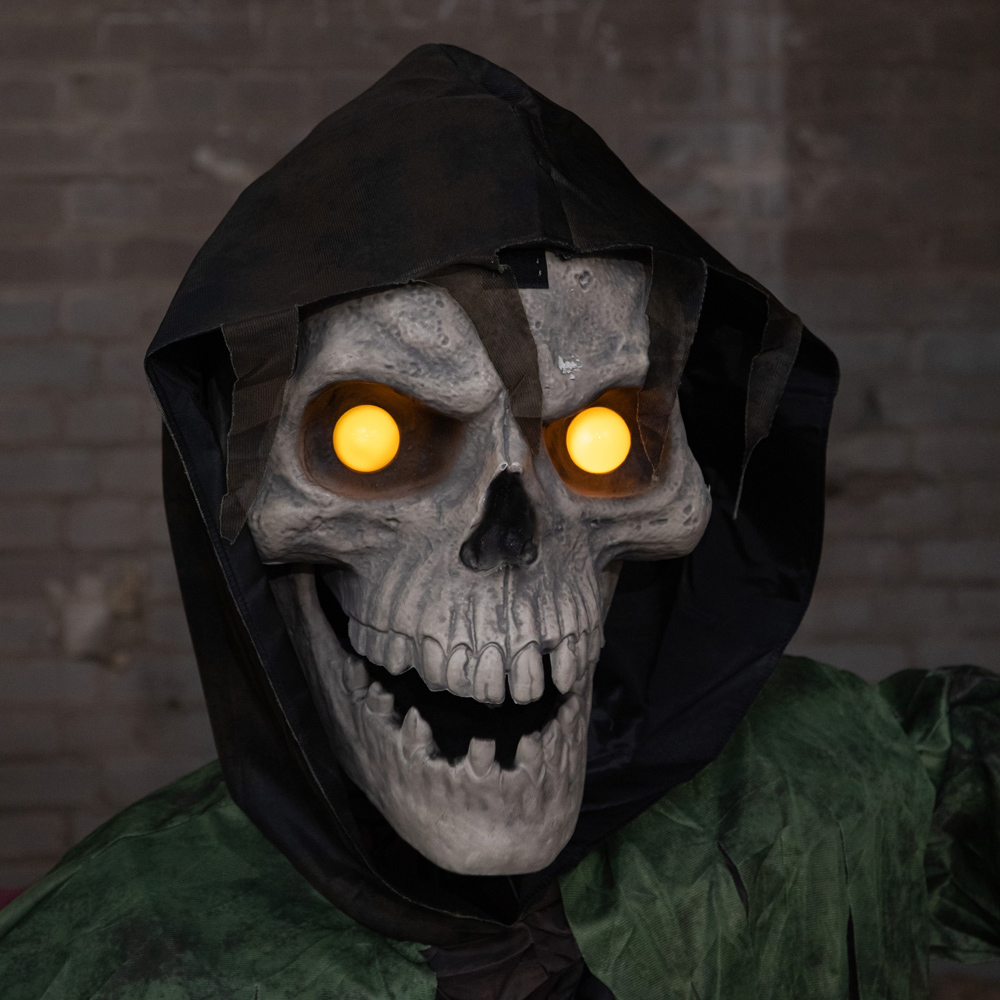 Samuel Alexander Light Up Corroded Animatronic Reaper Groundbreaker Halloween Decoration 4.8ft Image 4