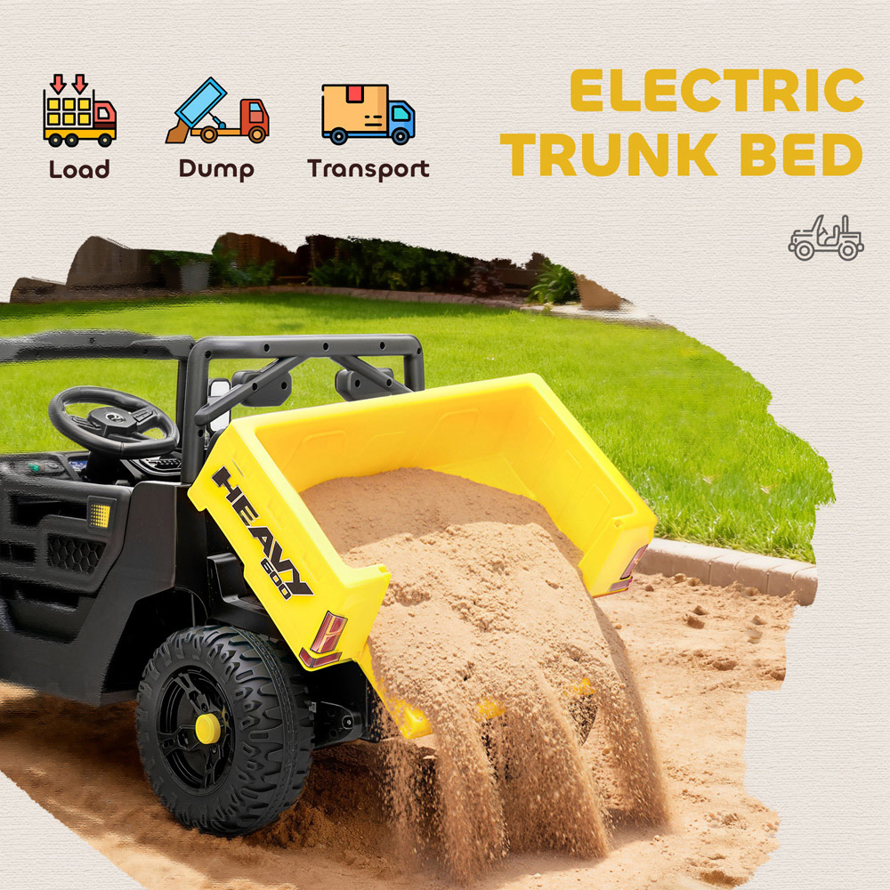 Tommy Toys AIYAPLAY Yellow Kids Ride on Electric UTV Car 12V Image 5