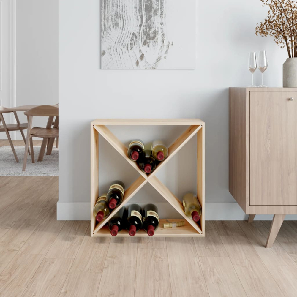 vidaXL 4 Shelf Brown Freestanding Wine Cabinet Image 2