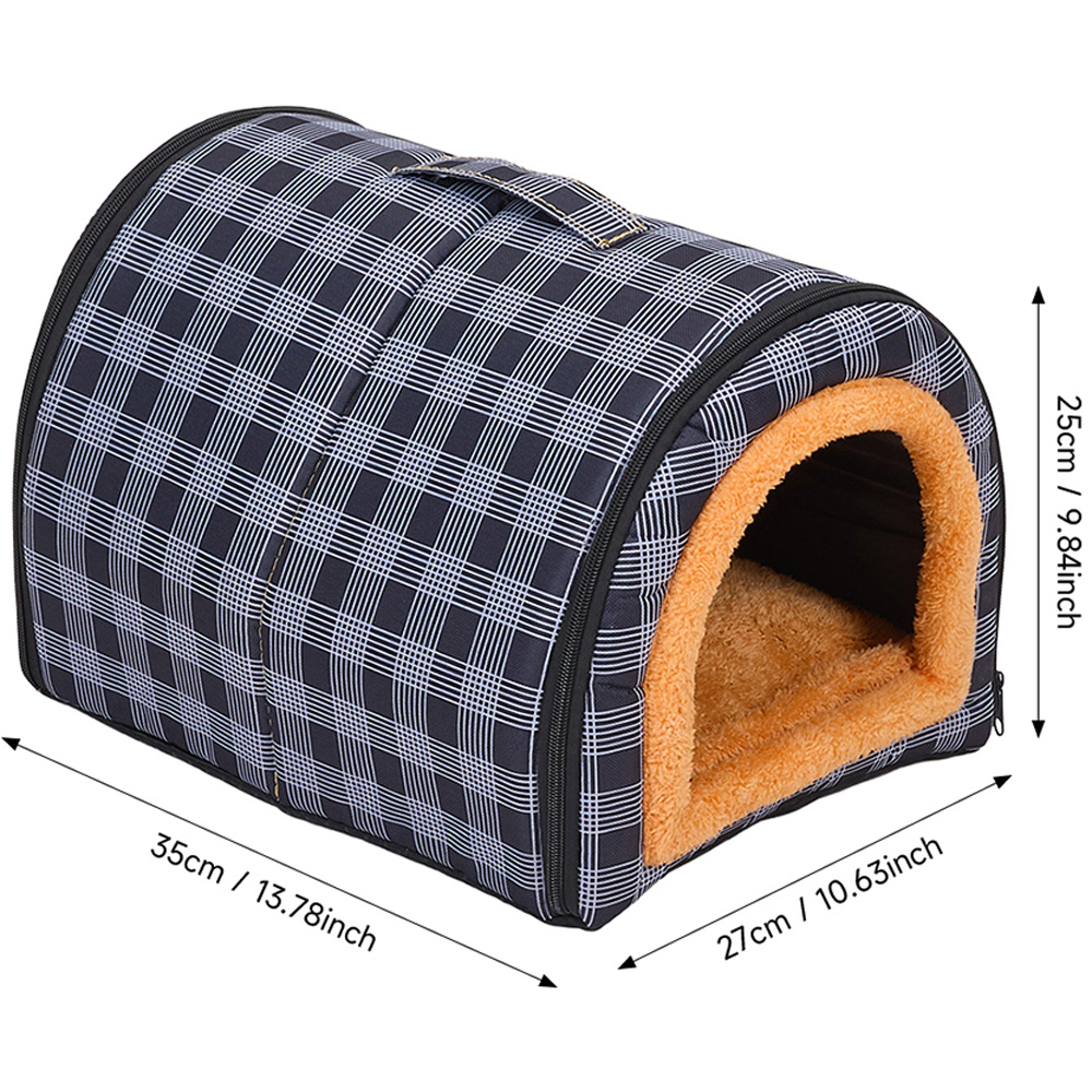 H&O Direct 27 x 35cm Semi-Enclosed Cat Bed with Removable Mat and Zippered Cover Image 6