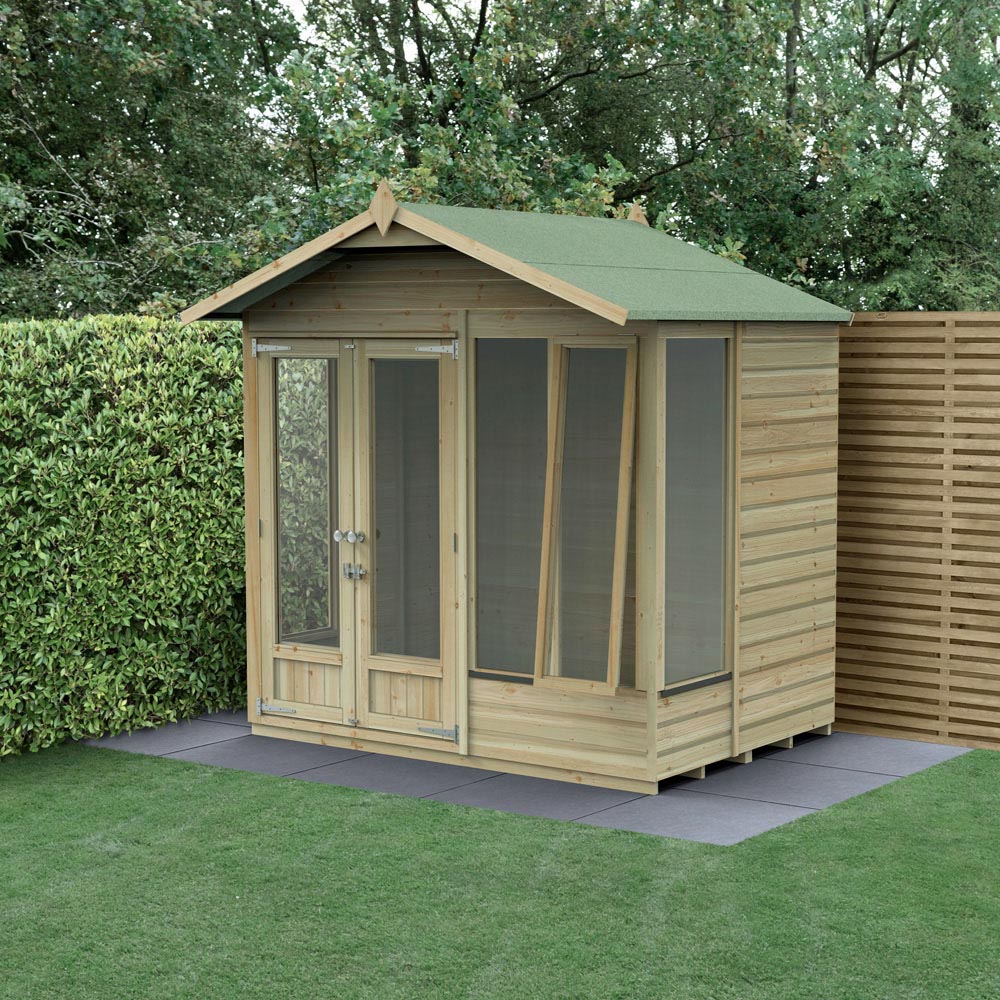 Forest Garden Beckwood 7 x 5ft Single Side Opening Shiplap Apex Summerhouse Image 6
