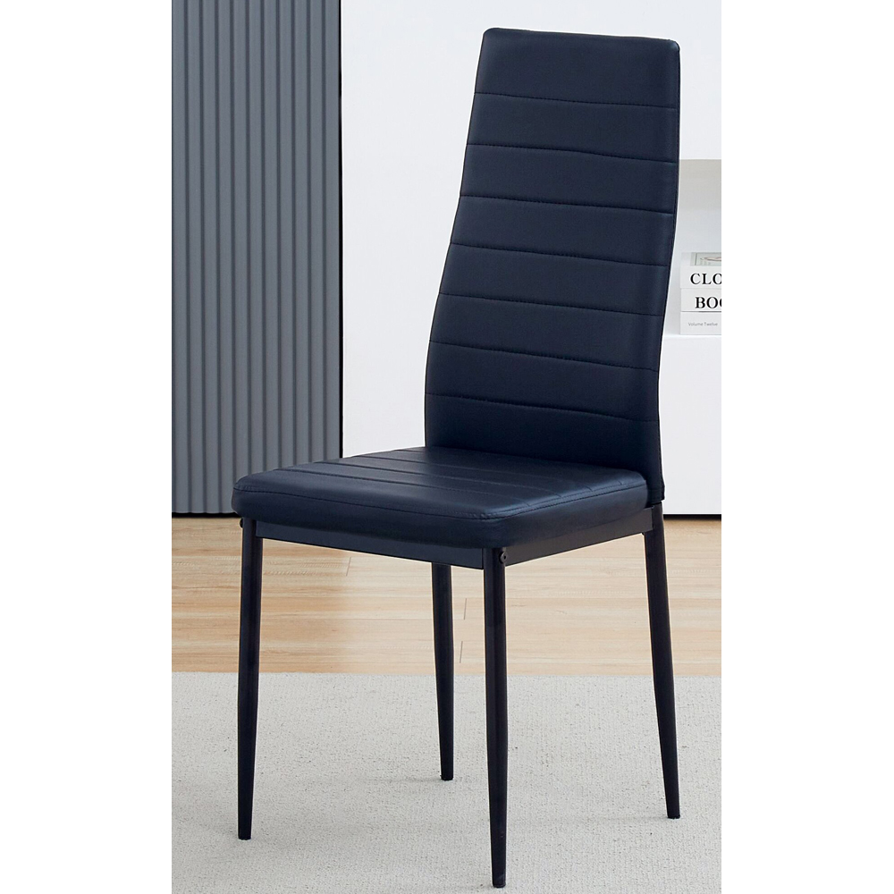 Brooklyn 4 Seater Dining Set Black Image 3