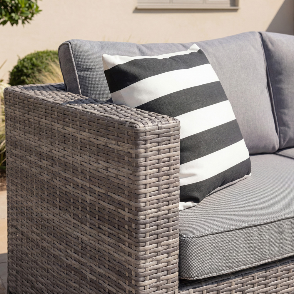 Charles Bentley 4 Seater Grey Corner Sofa Lounge Set Image 5