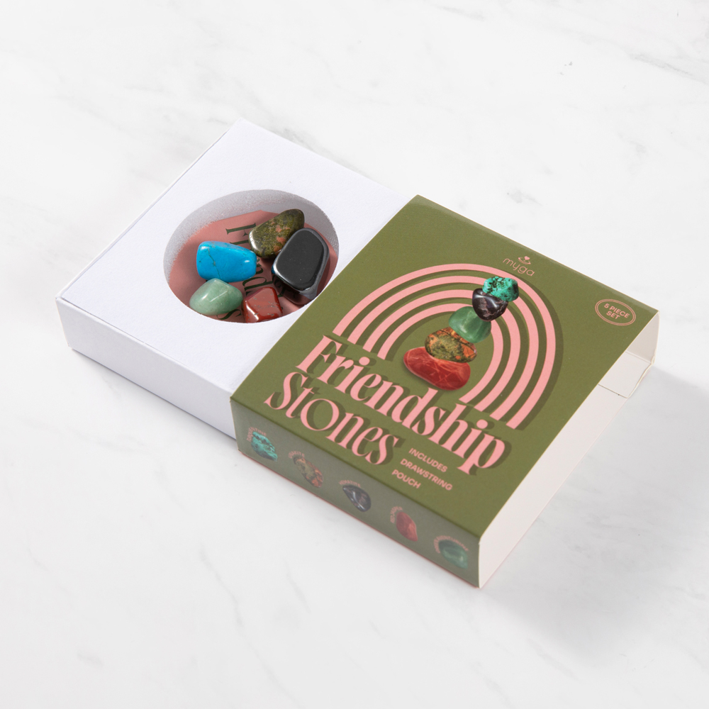 Myga Friendship Wellbeing Stone Collection with Drawstring Pouch Image 2