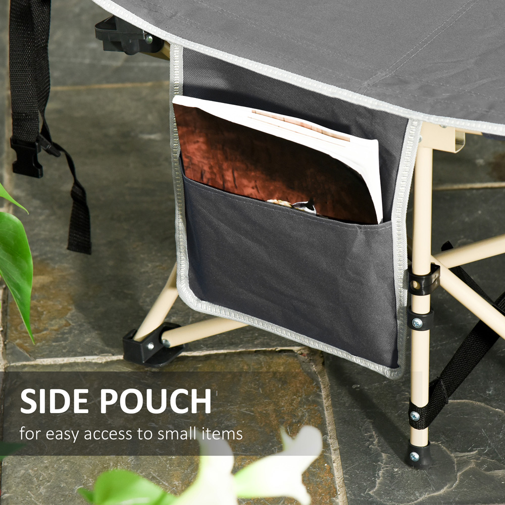 Outsunny Single Grey Outdoor Camping Bed Image 8