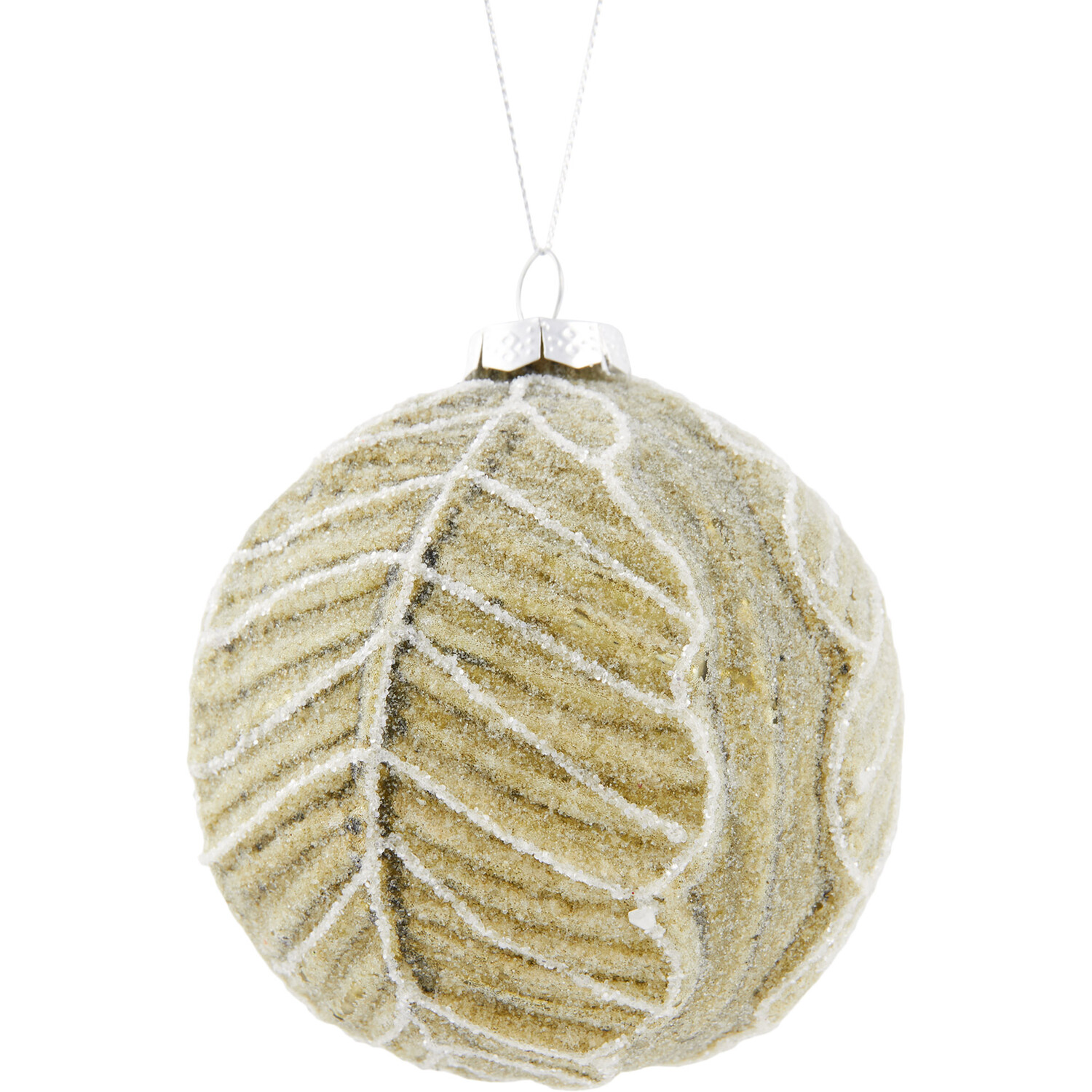 Frosted Leaf Bauble Image