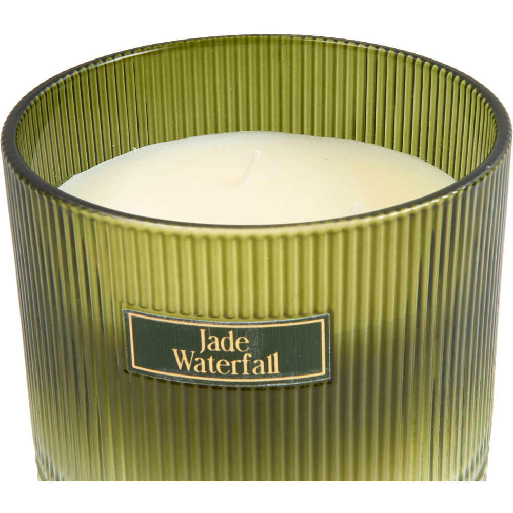 Jade Waterfall Large Ribbed Candle Image 4