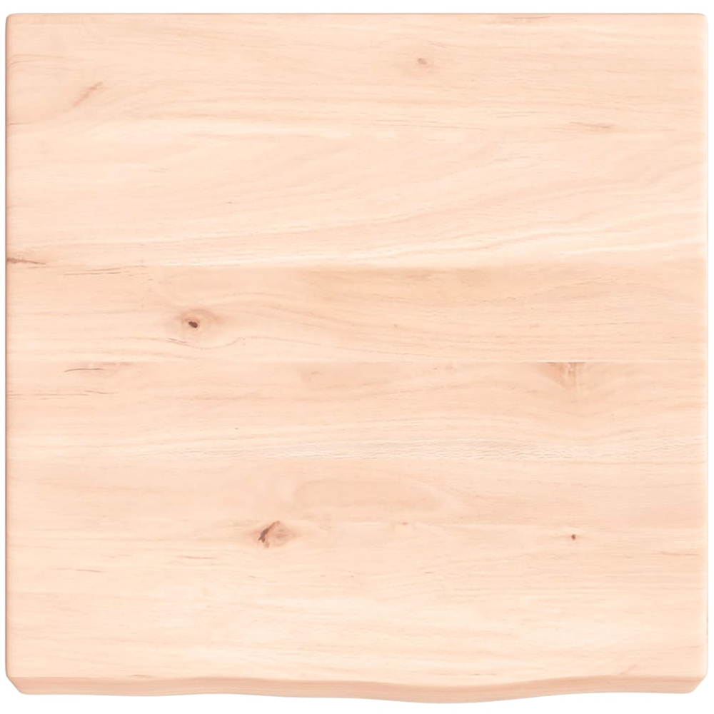 vidaXL 40cm Natural Untreated Solid Oak Wood Floating Wall Shelf Image 3