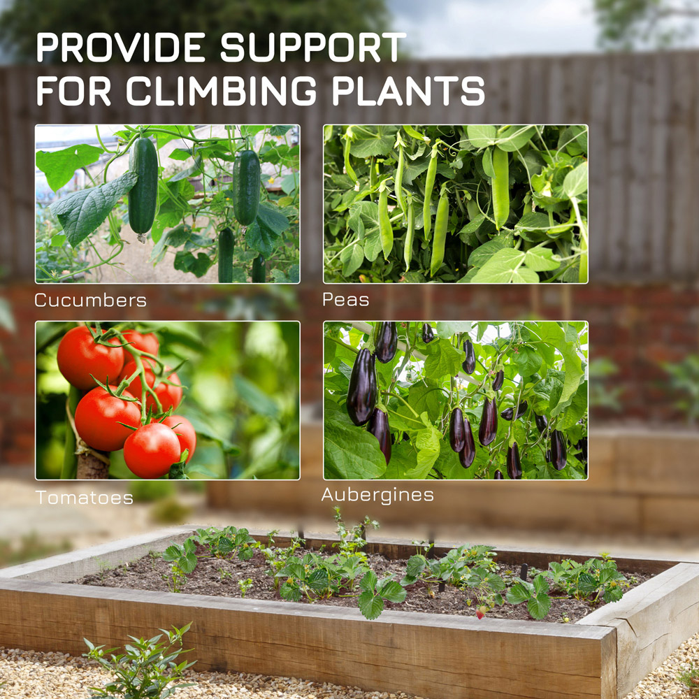 Outsunny A-Frame Trellis Plant Support 6ft Image 6
