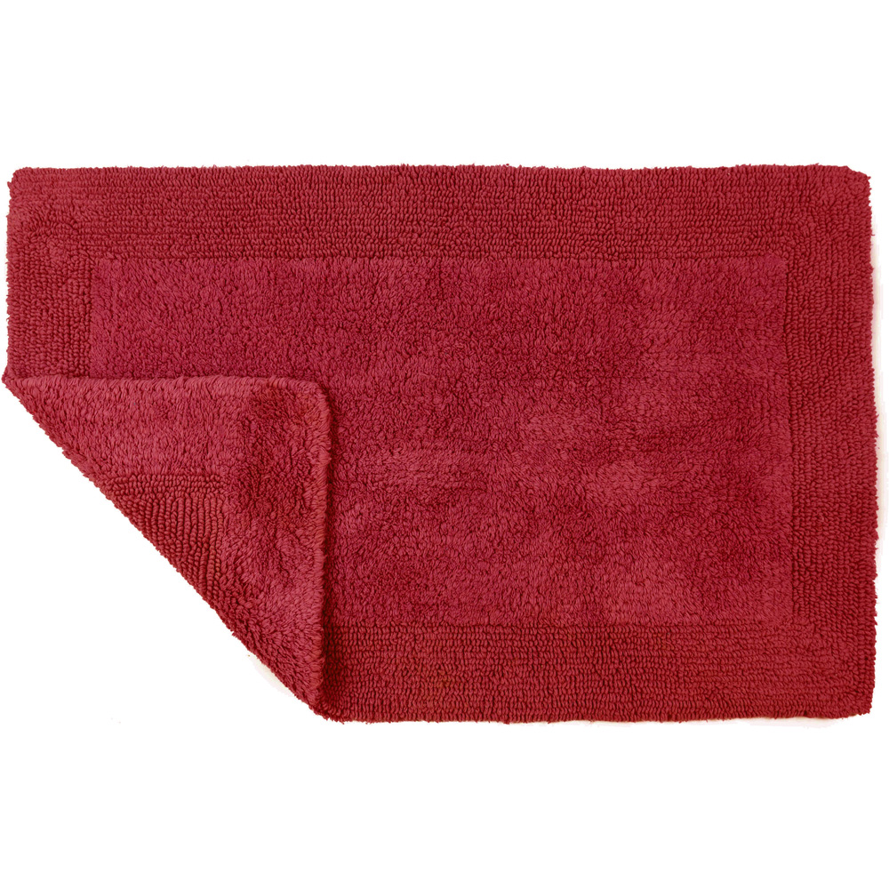 Allure Bath Fashions Elegance Cranberry Reversible Bath Mat 53 x 85cm Image 2