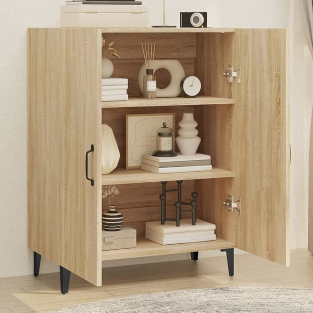 vidaXL 2 Door Sonoma Oak Sideboard Image 1