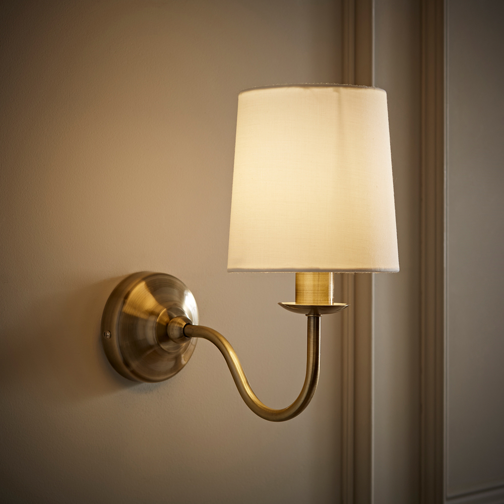 ValueLights Memphis Antique Brass LED Wall Light Image 6